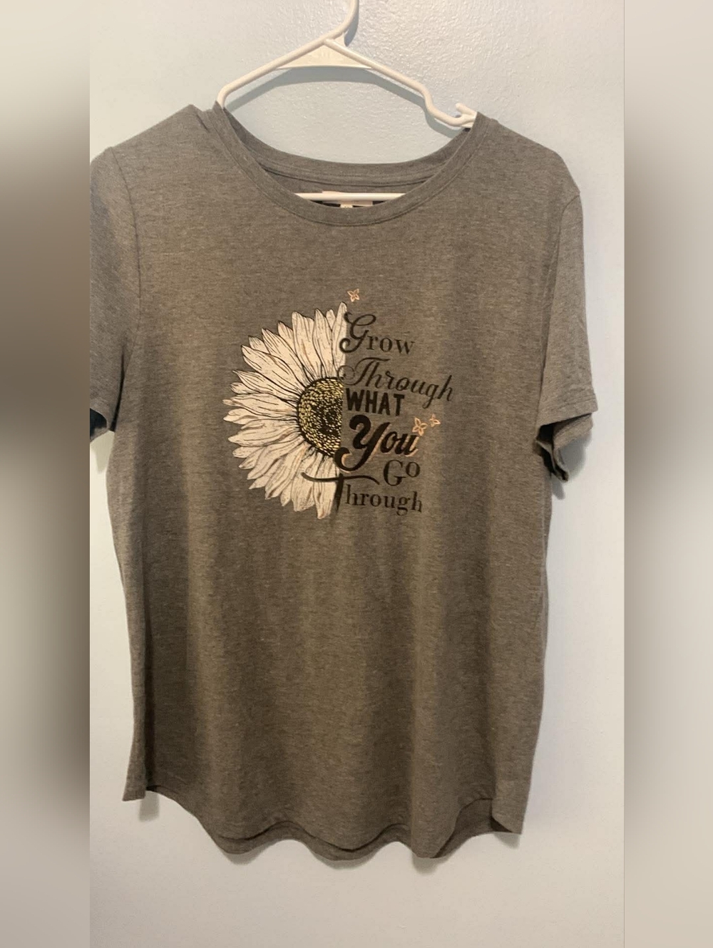 Heather Gray Sunflower Graphic Tee - Picture 2 of 6